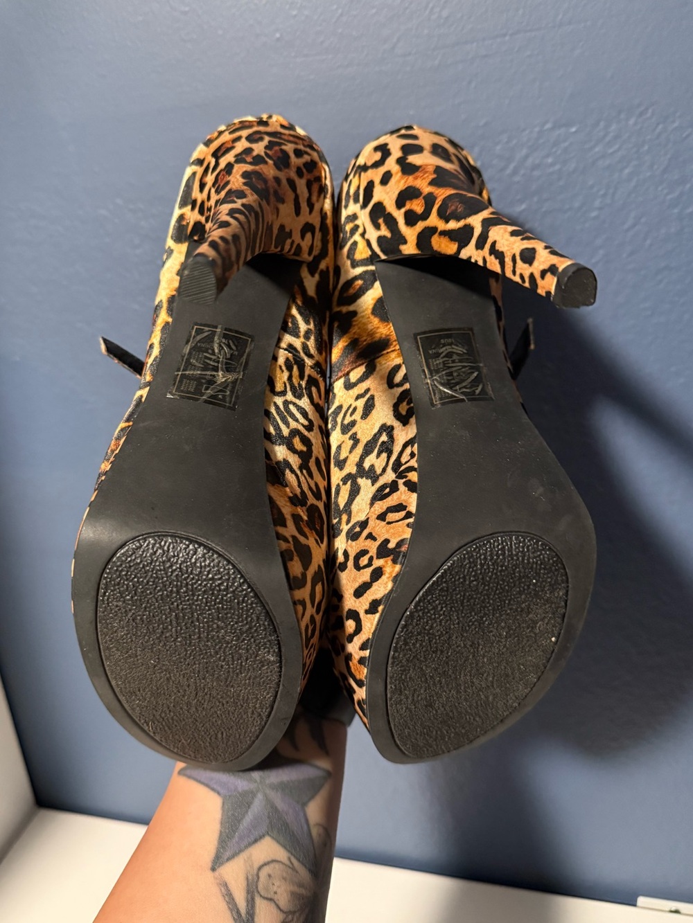 Socialite by ShoeDazzle Leopard Print Platform Mary Jane Style Stilettos Size 10 - Picture 6 of 8